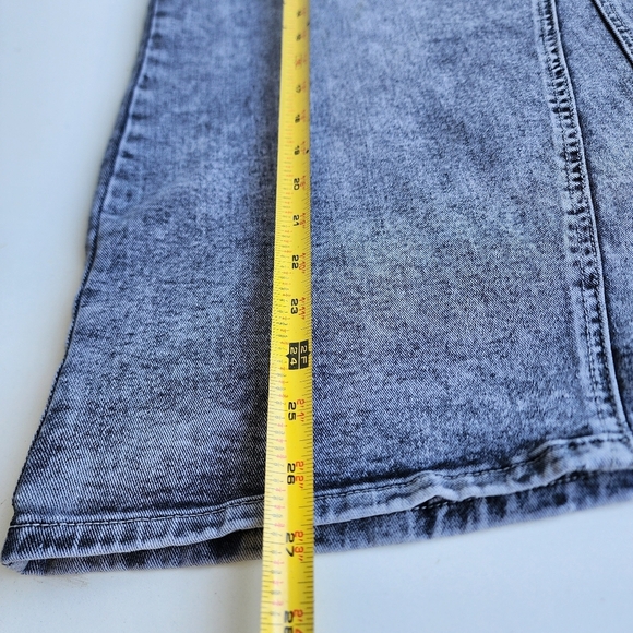 Inherit Clarie Skirt Womens 15/16 Denim Modest Pencil Midi Stretch Gray Black - Picture 3 of 11